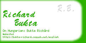 richard bukta business card