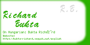 richard bukta business card
